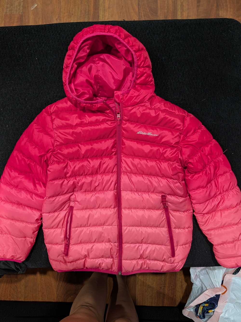 Eddie Bauer Girls' Pink Ombre Packable Puffer Jacket
